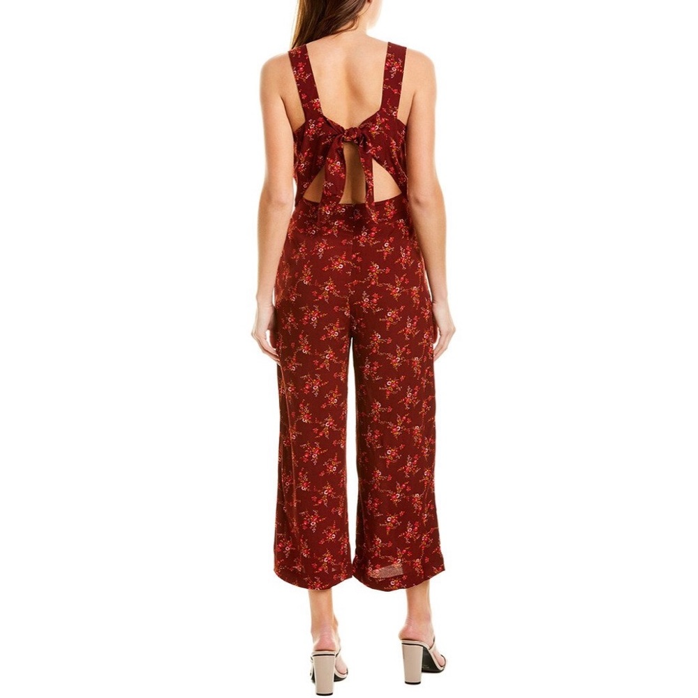 Madewell Apron Bow Back Floral Jumpsuit Romper - Picture 2 of 10